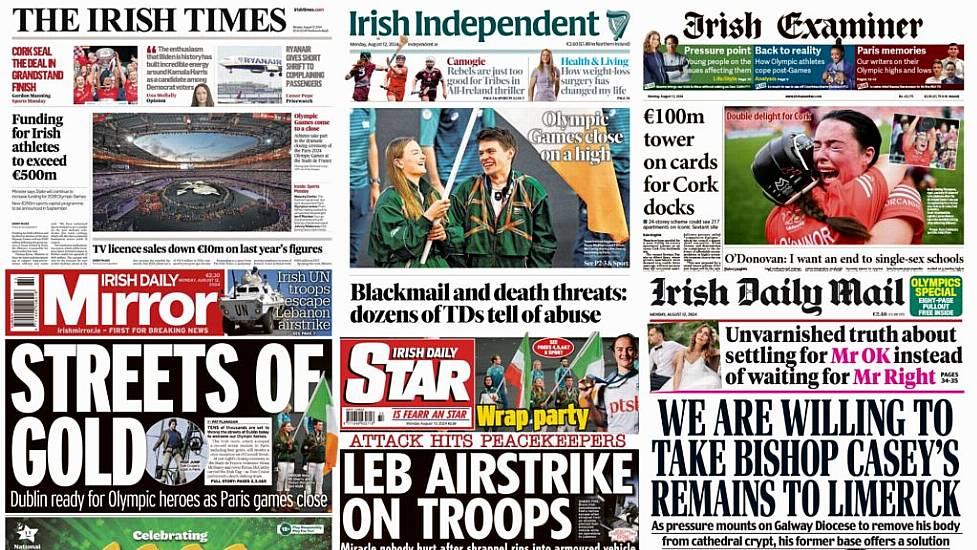 What The Papers Say: Monday's Front Pages