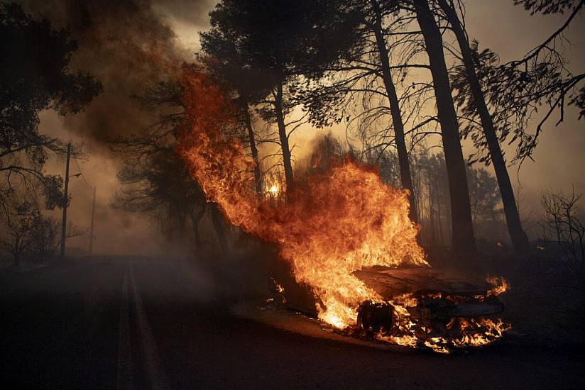 Drop In Winds Offers Hope As Greek Firefighters Battle Athens Wildfire