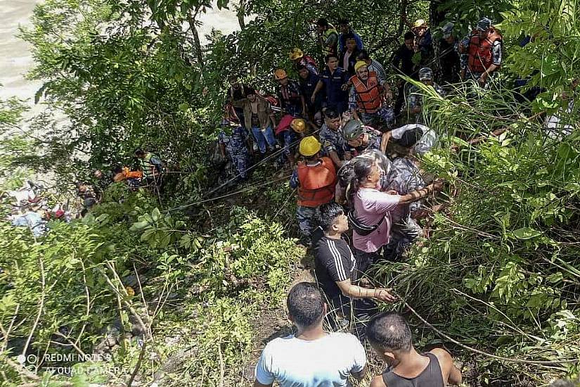 27 Killed After Bus Carrying Indian Pilgrims Crashes Off Major Road In Nepal