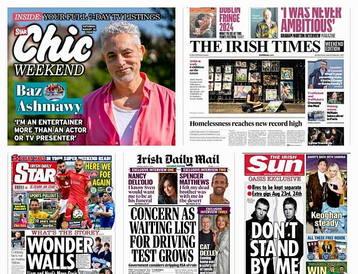 What The Papers Say: Saturday's Front Pages