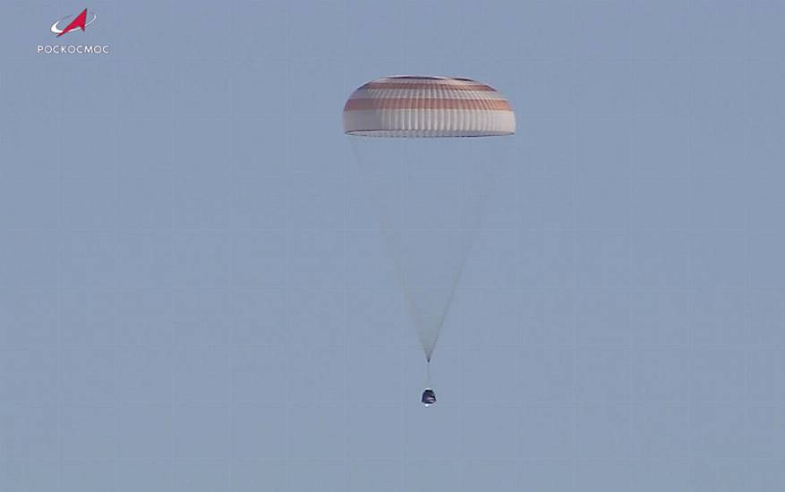 Capsule Carrying Record-Breaking Astronauts Returns To Earth