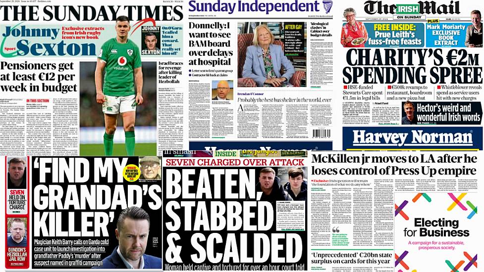 What The Papers Say: Sunday's Front Pages