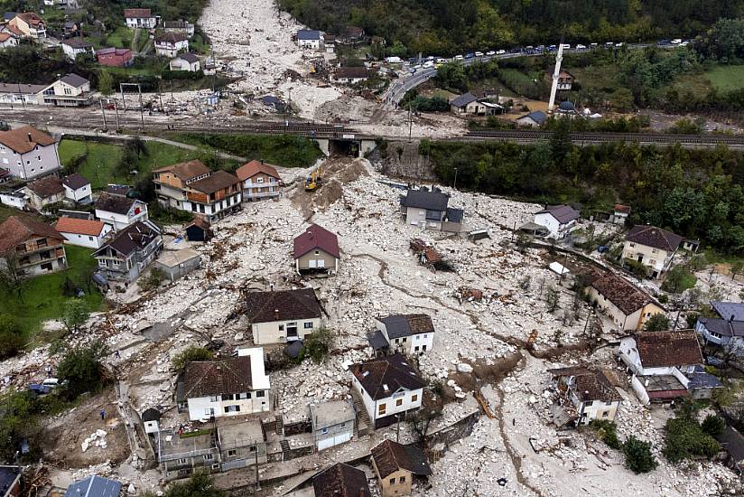 International Rescuers Arrive In Bosnia After Devastating Floods And Landslides