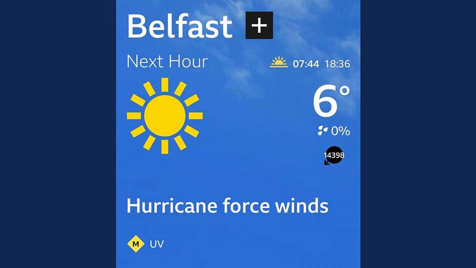 Bbc Apologises For Weather App Forecasting ‘Hurricane Winds’ For Britain And Ireland