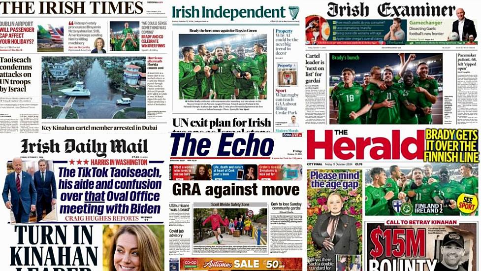 What The Papers Say: Friday's Front Pages