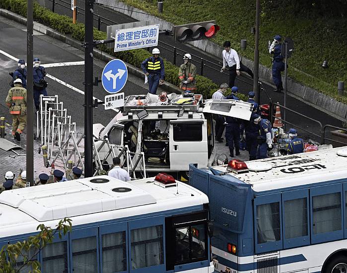 Japan’s Ruling Party Hq Attacked With Firebombs And Car Targets Pm’s Residence