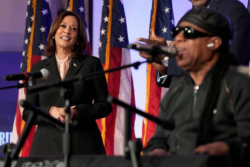 Stevie Wonder Sings For Kamala Harris As She Urges Churchgoers To Vote