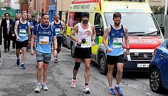 Gardaí Switch To Blue Running Vests To Flank Colin Farrell In The Dublin Marathon