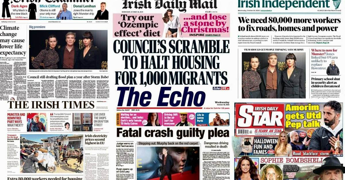 What the papers say: Wednesday’s front pages | BreakingNews.ie