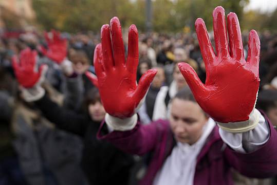 Protesters Demand Arrests Over Fatal Station Roof Collapse In Serbia