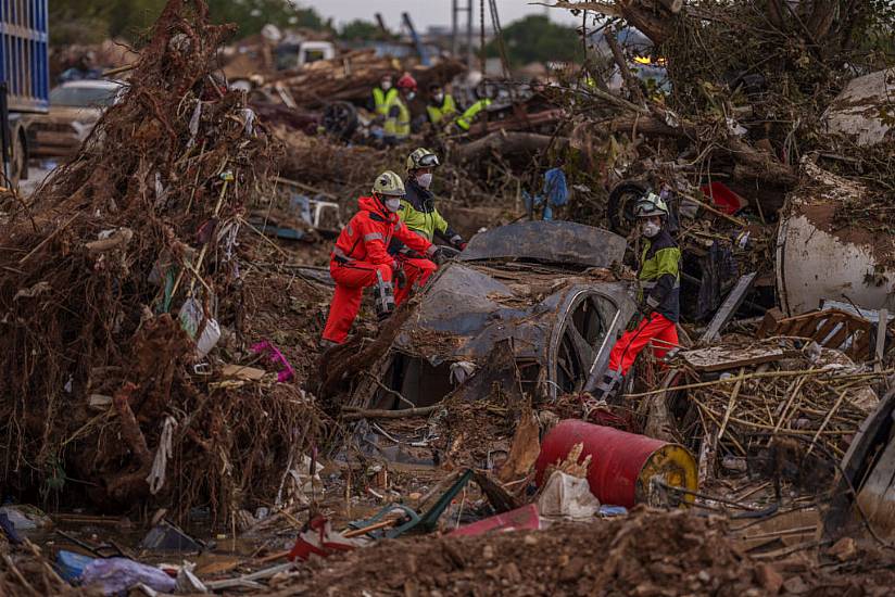 Rains In Barcelona Disrupt Rail As Troops Search For Flood Victims In Valencia