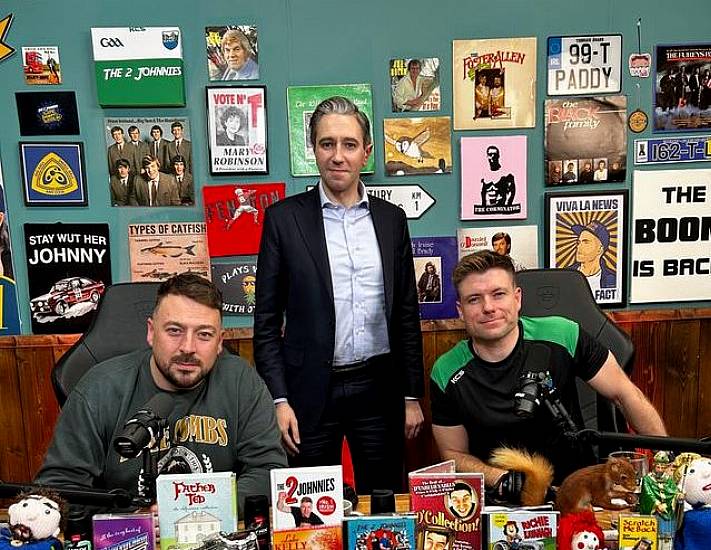 Taoiseach Simon Harris Appears On The 2 Johnnies Podcast