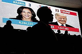 Trump And Harris Rack Up Early Wins As Us Awaits Battleground Results