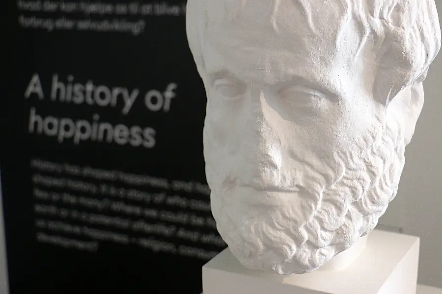 Aristotle, one of the world’s first happiness researchers (The Happiness Museum/PA)