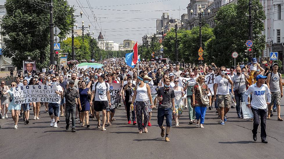 Mass Protests Rock City In Russia’s Far East After Governor’s Arrest