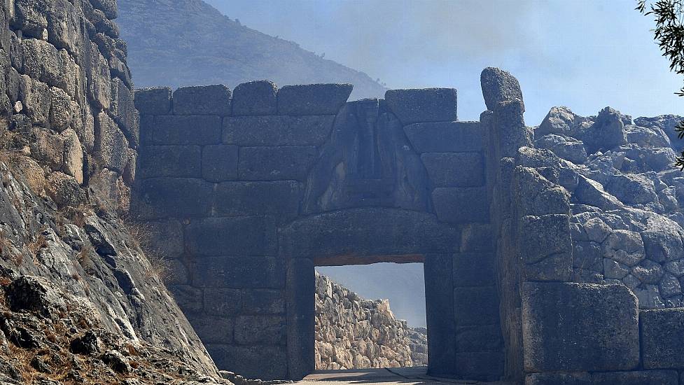 Wildfire Stopped At Gate Of Ancient Fortress City In Greece