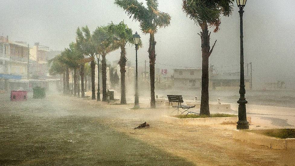 Migrants Stranded At Sea As Powerful Storm Batters Greece