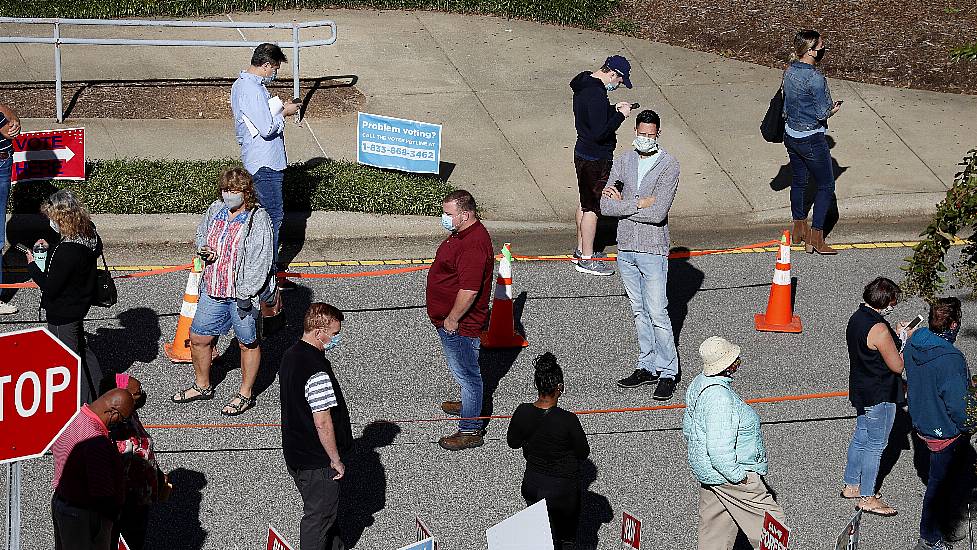 Early Voters Out In Droves For Us Presidential Election