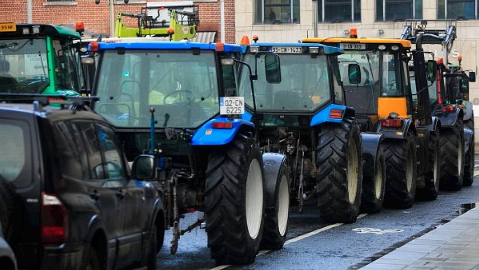 Tractor Convoy Organised As Part Of Irish Farmers’ Association Protest