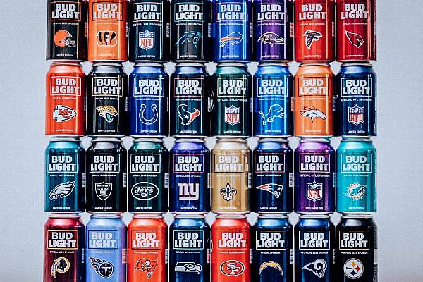 Budweiser Introduces Team-Themed Packaging For NFL Season