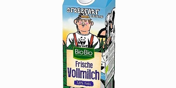 Street Art Adorns BioBio Milk Cartons In Netto Marken-Discount