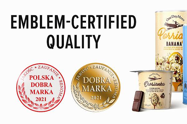 OneDayMore Awarded 'Polska Dobra Marka' Emblem