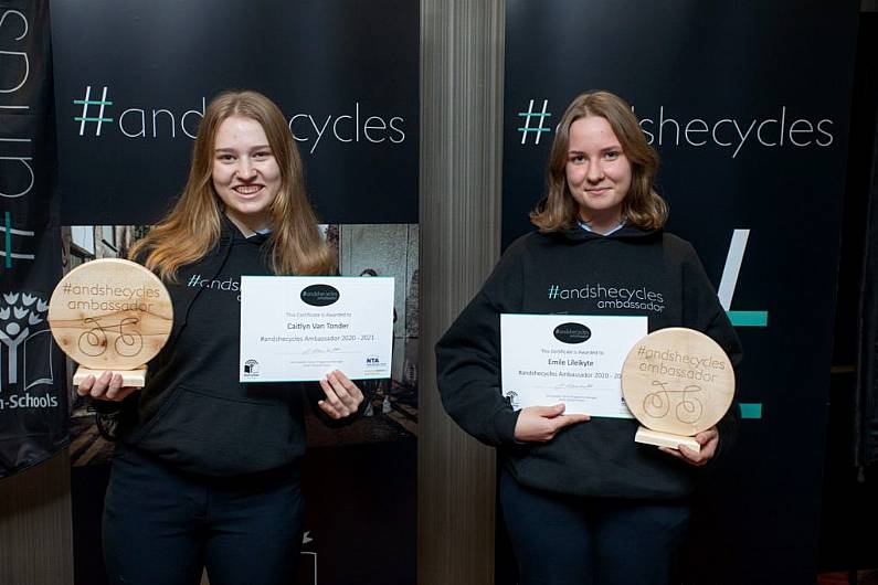 Two Co Monaghan students praised for leadership skills at inaugural #AndSheCycles Awards