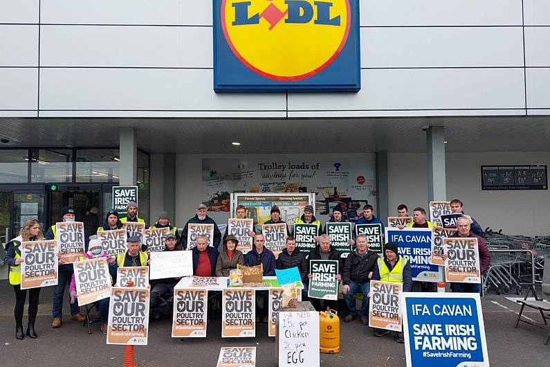 Local poultry farmers undertaking 24-hour protest outside Lidl stores