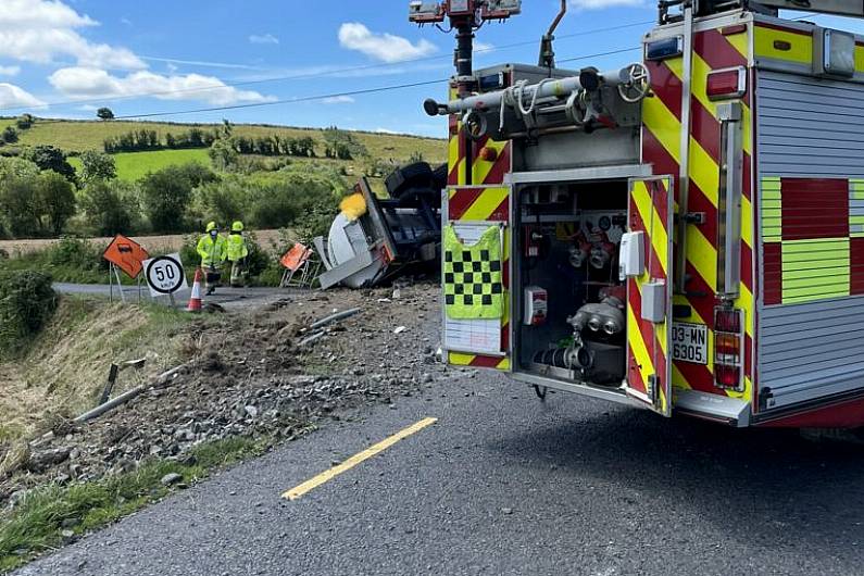 Castleblayney to Lough Egish road closed following overturned lorry