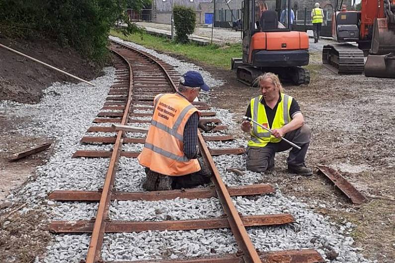 First track laid at Belturbet train station