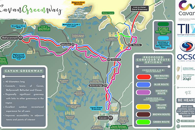 HEAR MORE: Local councillor discusses indicative route options for proposed Cavan Greenway