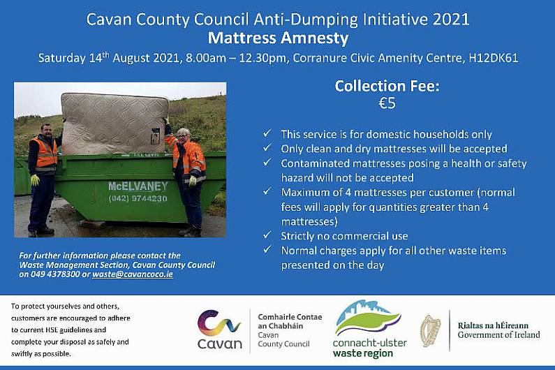 Cavan anti-dumping &quot;Mattress Amnesty&quot; initiative takes place today