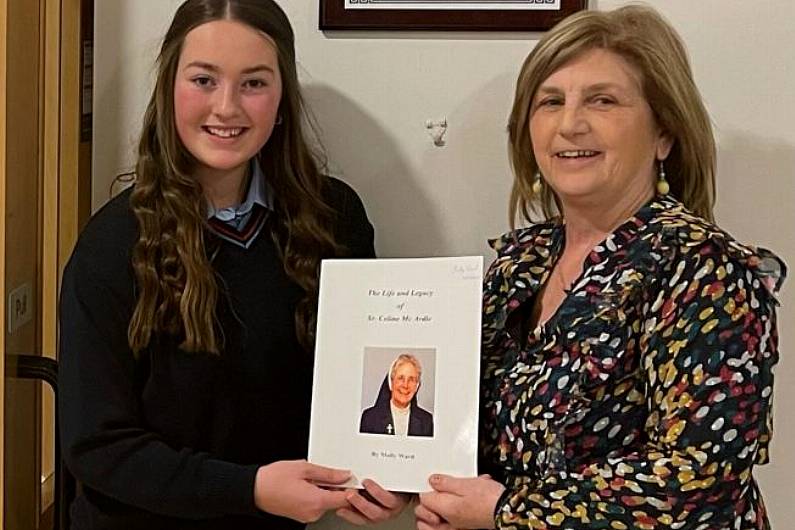 Local school-girl commended in the Dáil for book honouring Sister Celine Mc Ardle