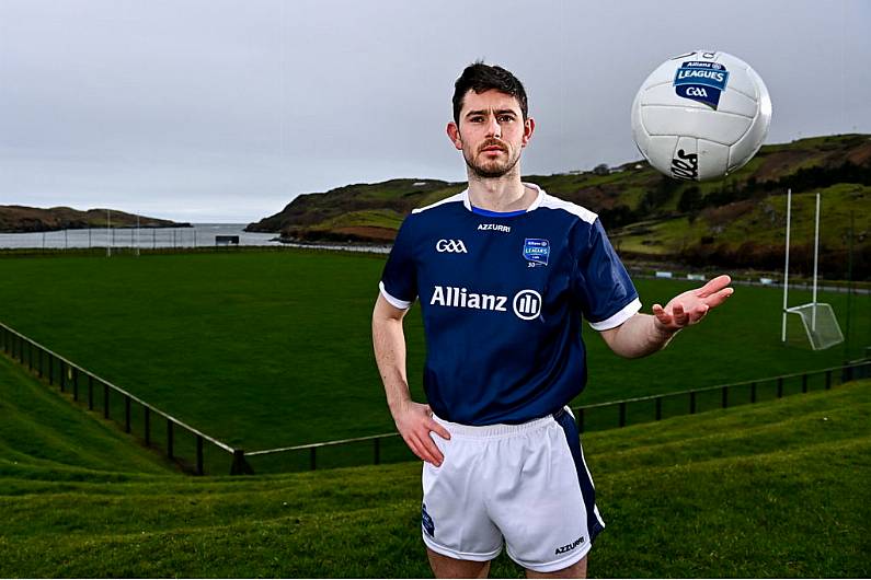 Ryan Mc Hugh embracing the Allianz national football league