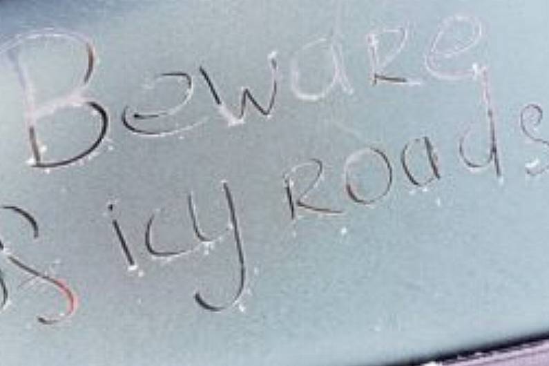 Black ice causing dangerous driving conditions in the Bailieboro area.