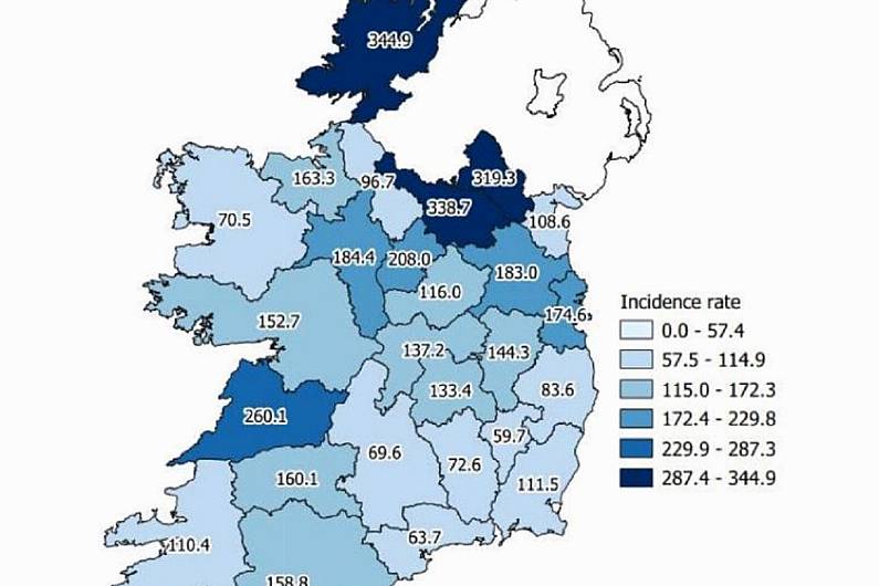 LATEST: Cavan's Covid incidence rate doubles over last two weeks