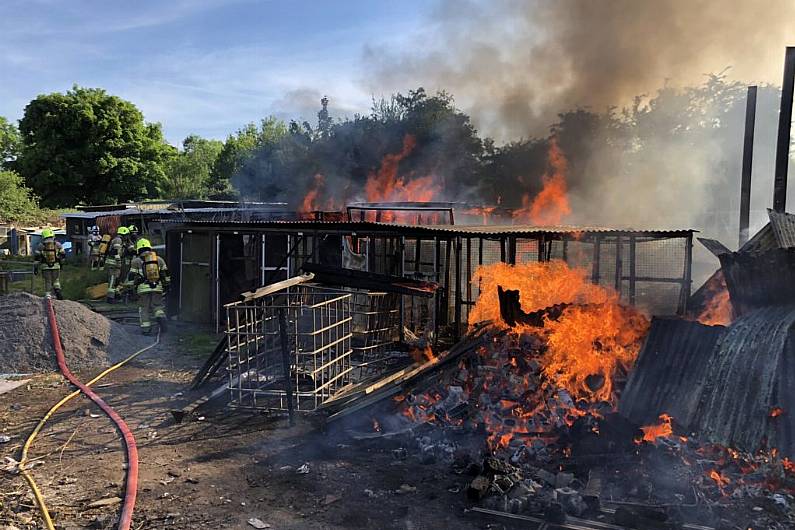 Monaghan fire services required to put out fire at an agricultural premises in Clones