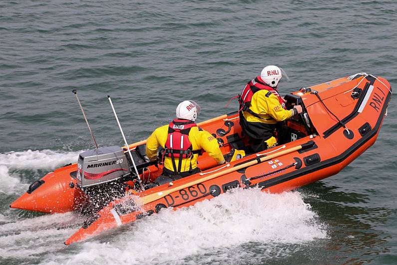 Two swimmers rescued from the sea at Fenit by lifeboat volunteers on training exercise