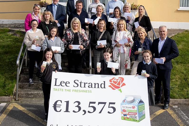 Lee Strand present over €13,700 to schools in Kerry for school milk programme