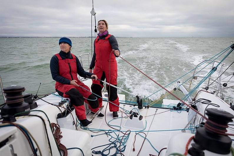 90 sail boats visible off the Kerry coast for international race