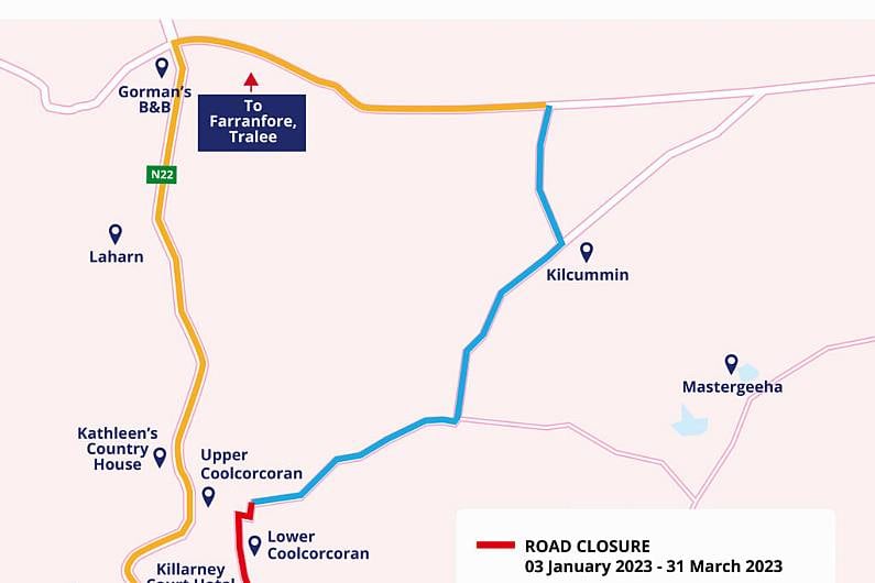 Kilcummin Sewerage Scheme works lead to two road closures