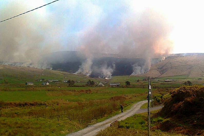 Kerry Fire Service spent over seven hours responding to fires yesterday