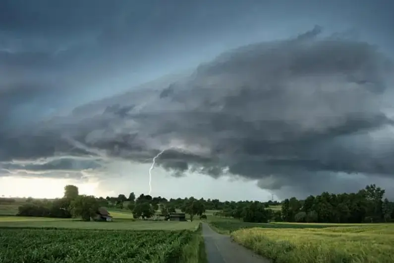 Met Eireann announce thunderstorm weather warning