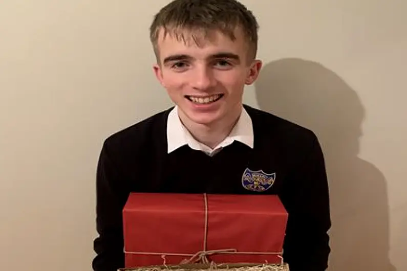 Mountbellew student recreates 'parcel from America' for Student Enterprise awards