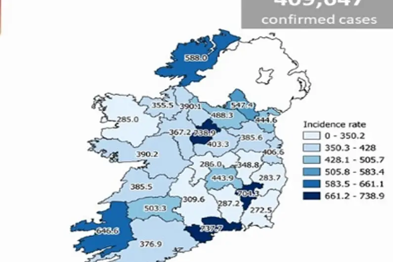 Longford records highest 14-day and 7-day Covid rate again