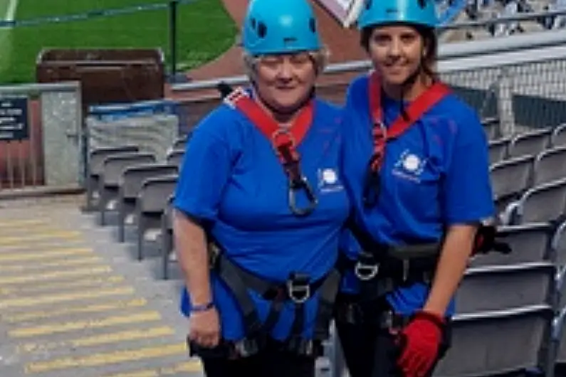 Roscommon mother and daughter duo abseil for suicide awareness charity