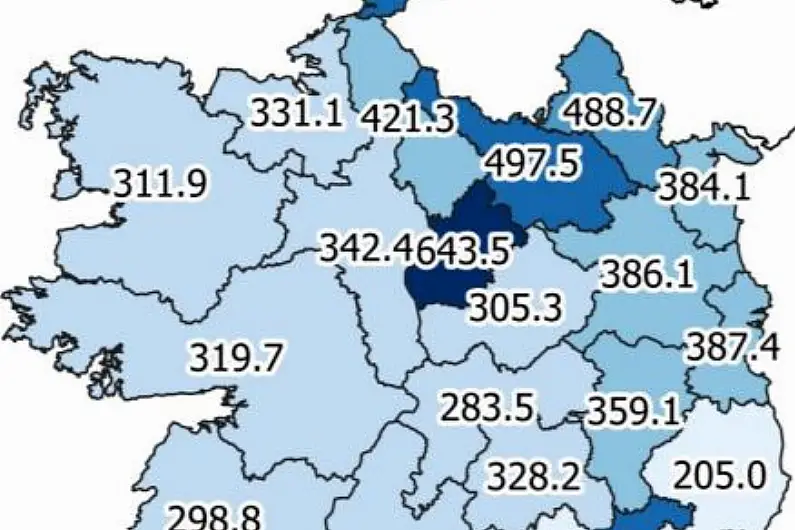 Longford has highest 7-day and 14-day Covid incidence rate nationally