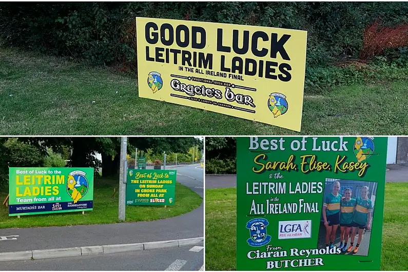 Leitrim covered in posters and flags as ladies' footballers go for All-Ireland glory