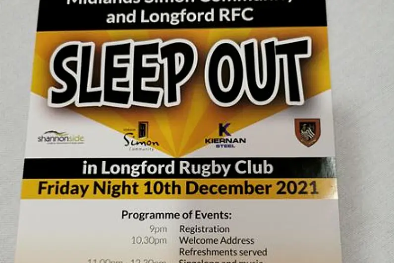 Longford Rugby Club to host this year's Sleep Out for Simon