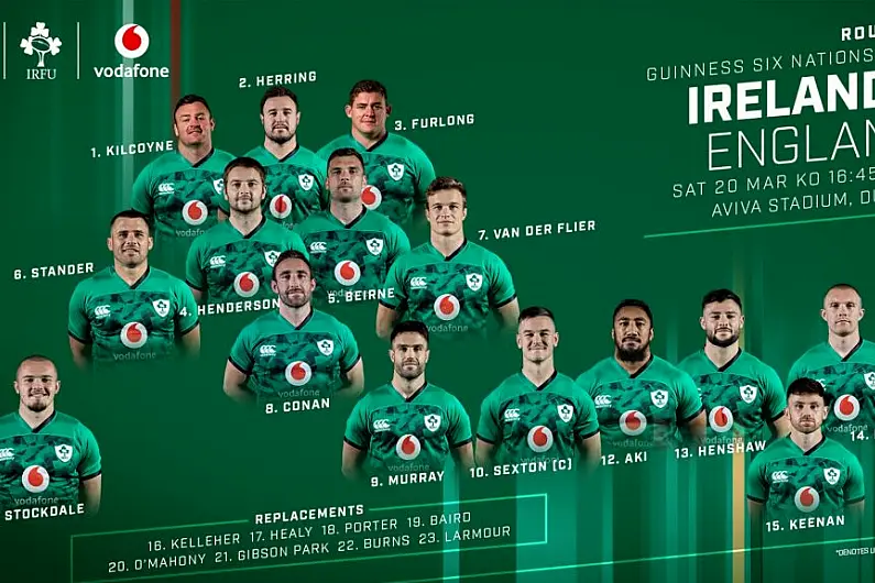 Ireland make six changes for England